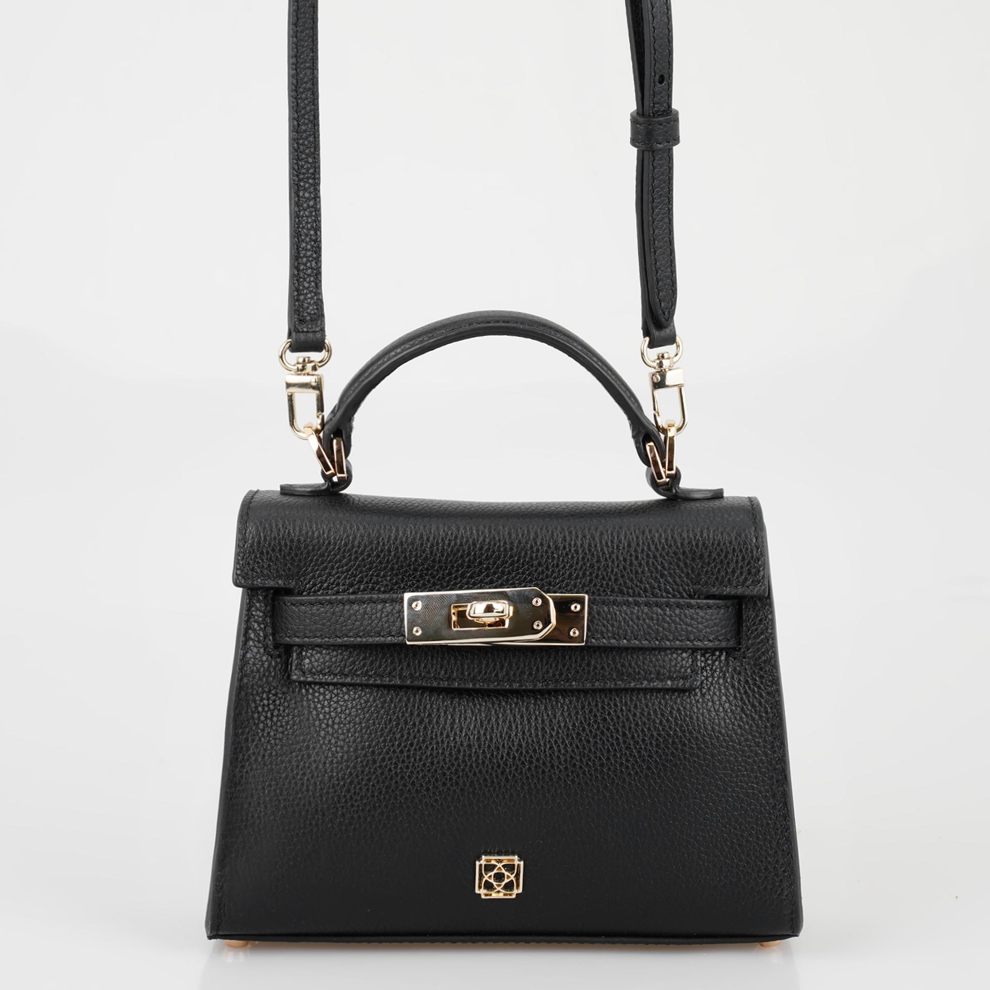 Hannah Siyah Kadın Deri El Çantası