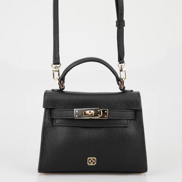  Hannah Siyah Kadın Deri El Çantası