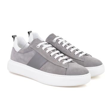  Stew Gri Erkek Deri Spor Ayakkabı