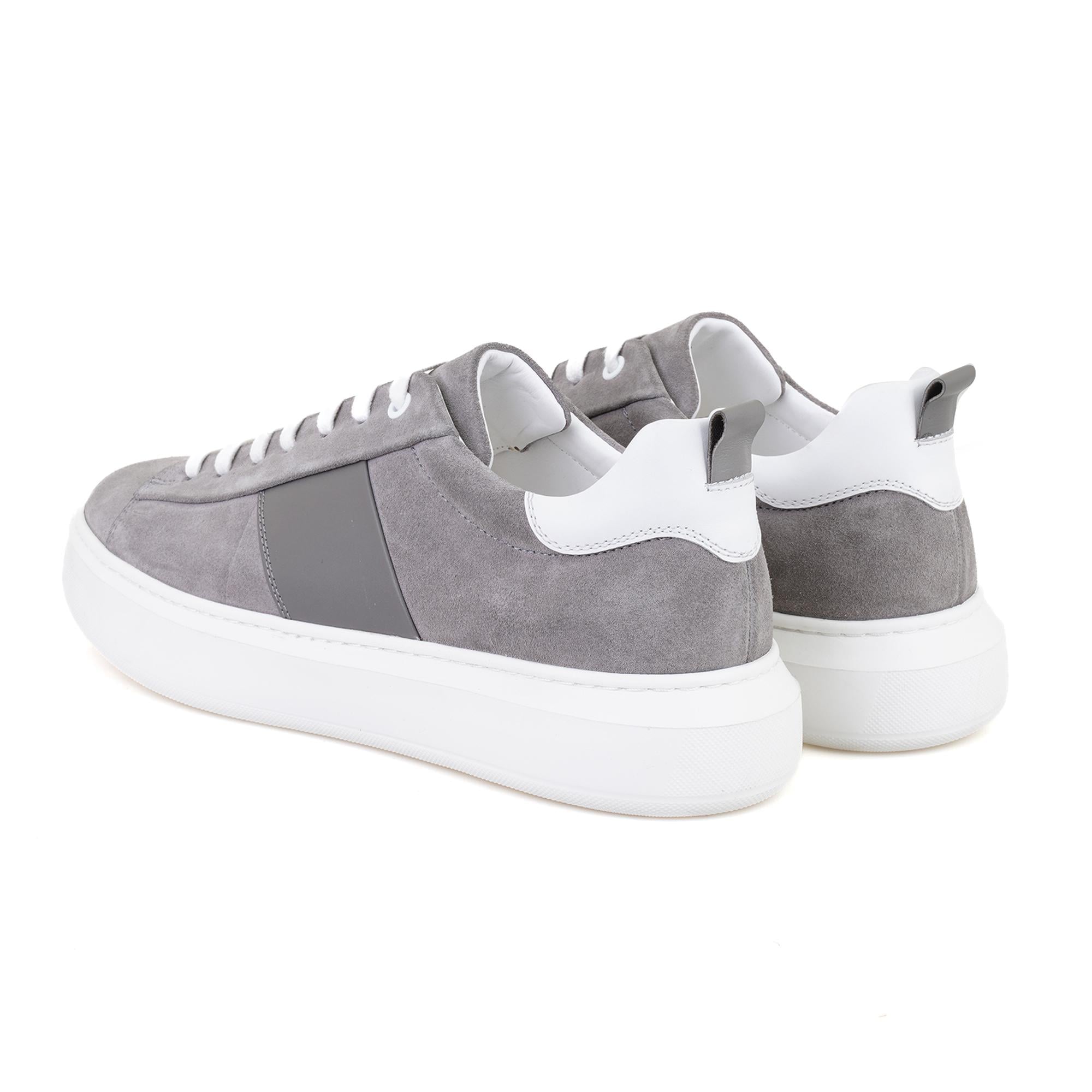 Stew Gri Erkek Deri Spor Ayakkabı