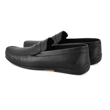  Daniel Siyah Erkek Deri Loafer