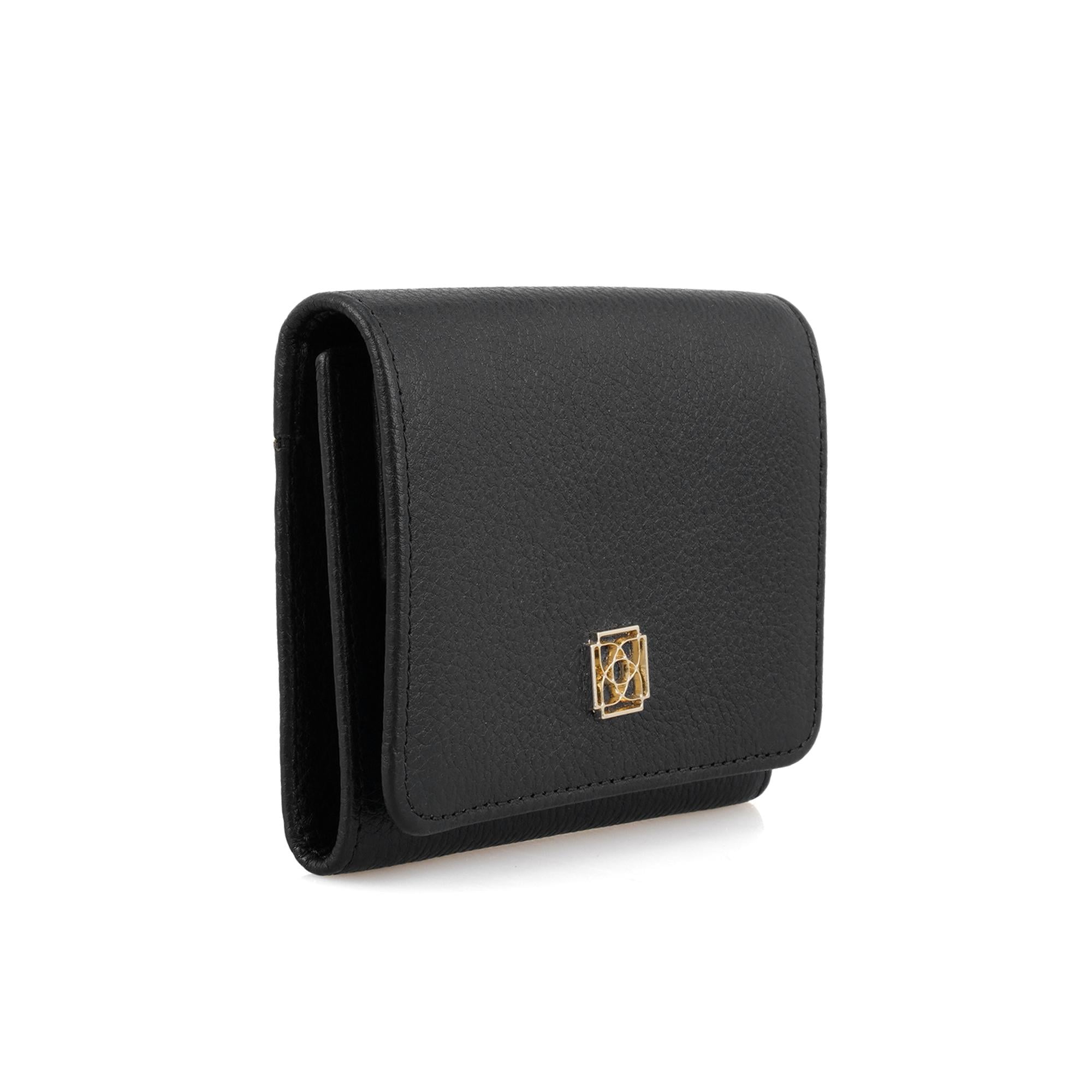 Heleno Siyah Kadın Deri Cüzdan