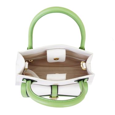  Samen Beyaz Kadın Deri El Çantası