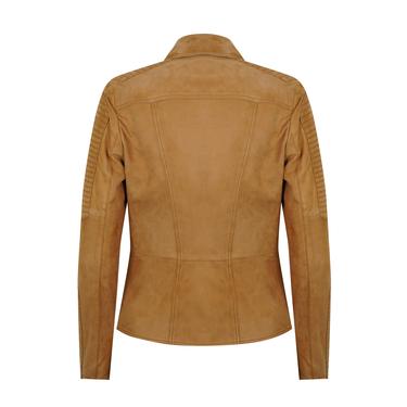  Kadın Hardal Süet Deri Ceket