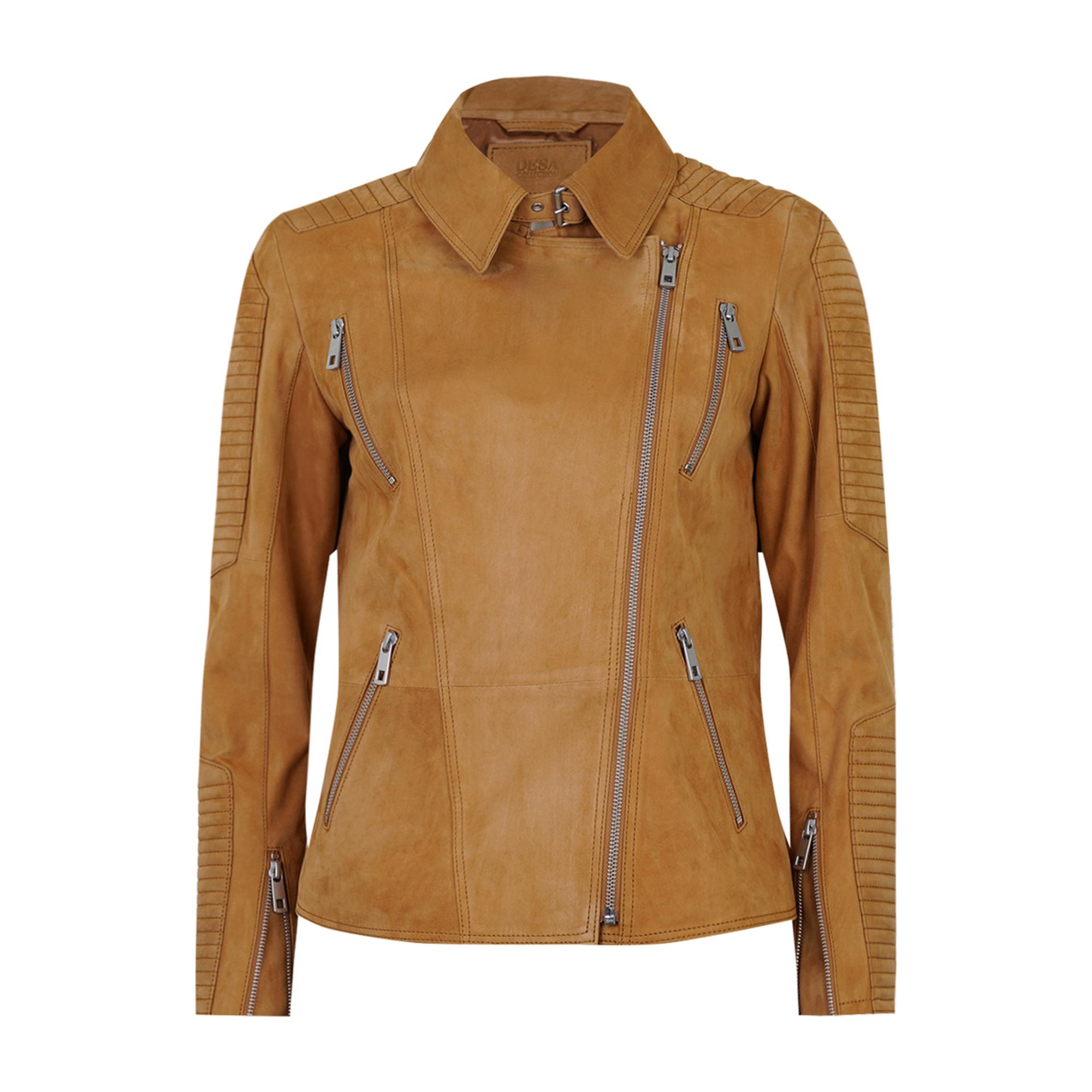 Kadın Hardal Süet Deri Ceket