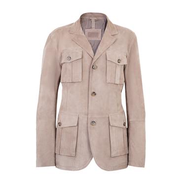  Antonin Kahve Erkek Süet Deri Safari Ceket