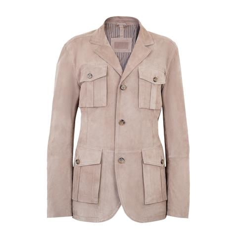  Antonin Kahve Erkek Süet Deri Safari Ceket