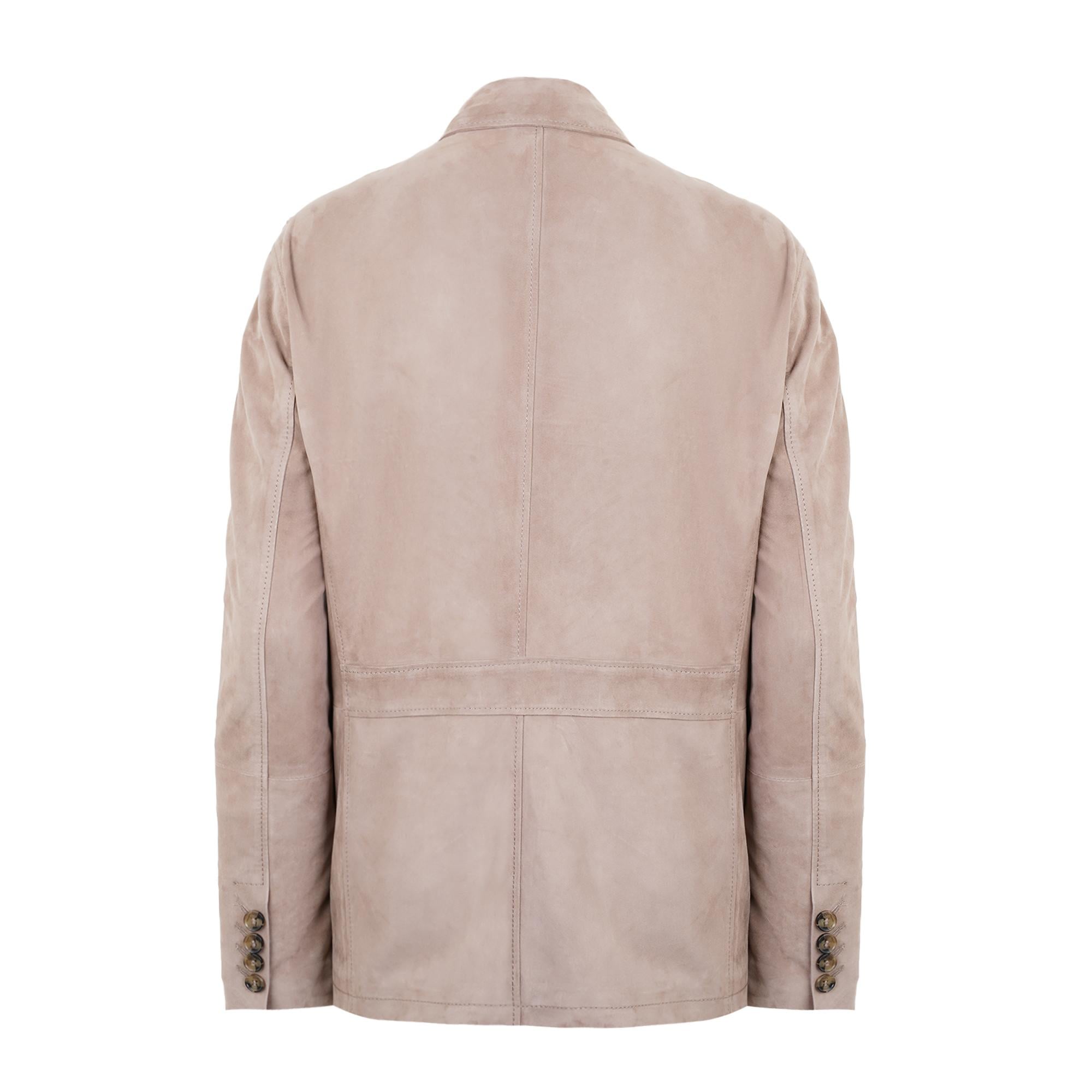 Antonin Bej Erkek Süet Deri Safari Ceket