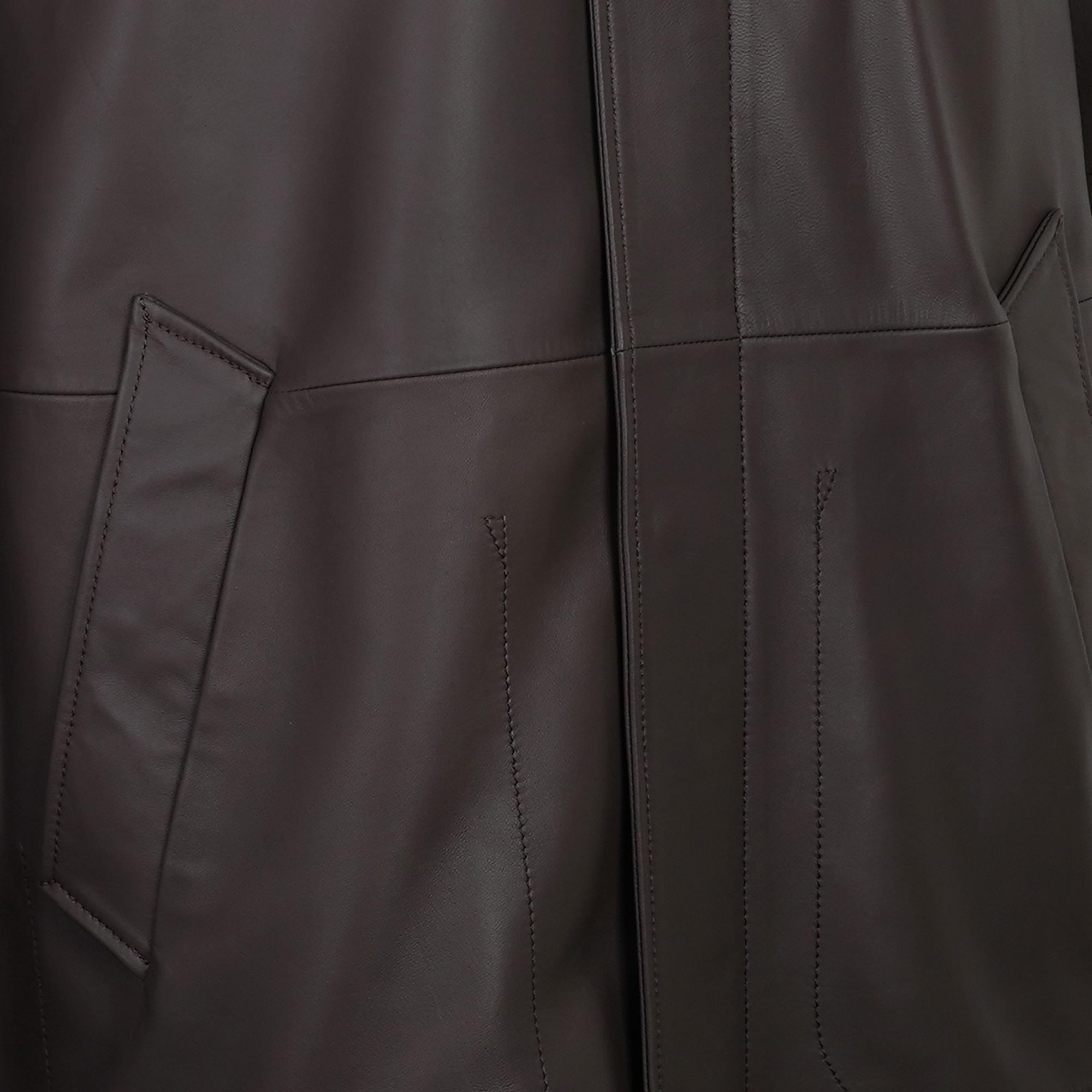 Bastion Kahve Erkek Deri Palto