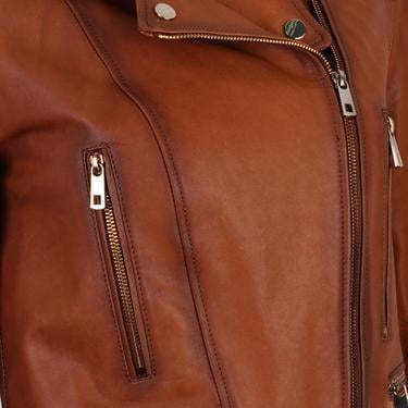  Chenoa Kahve Kadın Vintage Deri Mont