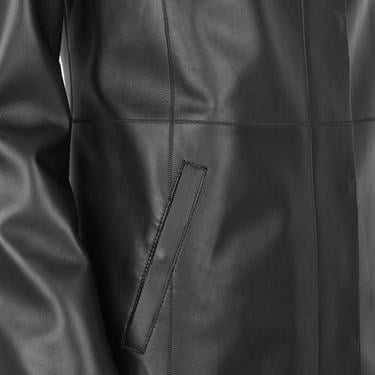  Cherlin Siyah Kadın Deri Mont