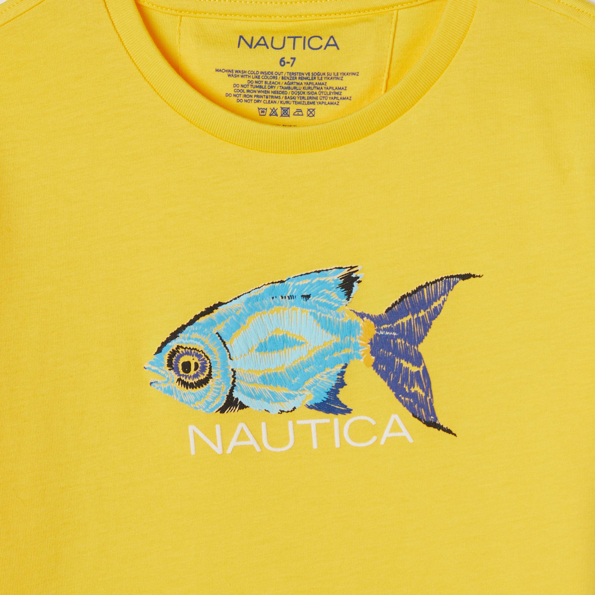 Nautica Erkek Çocuk Sarı Standart Fit T-Shirt