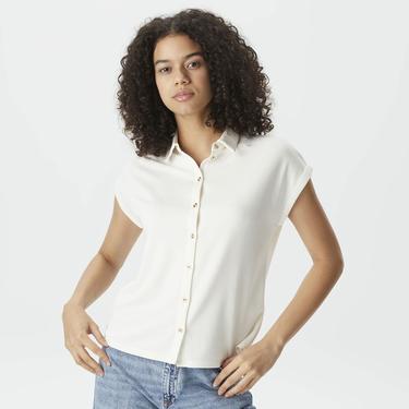  Nautica Kadın Kırık Beyaz Relaxed Fit Gömlek