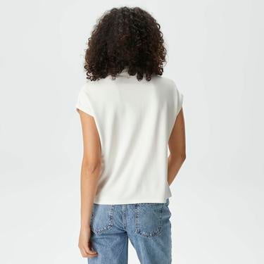  Nautica Kadın Kırık Beyaz Relaxed Fit Gömlek