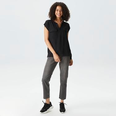  Nautica Kadın Siyah Relaxed Fit Bluz