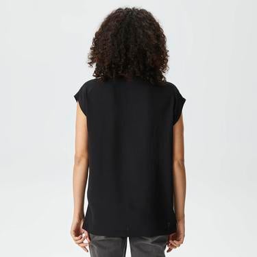  Nautica Kadın Siyah Relaxed Fit Bluz