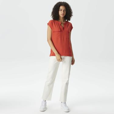  Nautica Kadın Kiremit Relaxed Fit Bluz