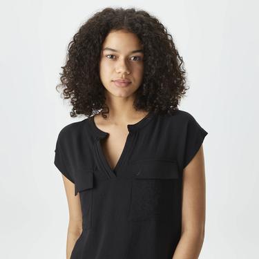  Nautica Kadın Siyah Relaxed Fit Bluz