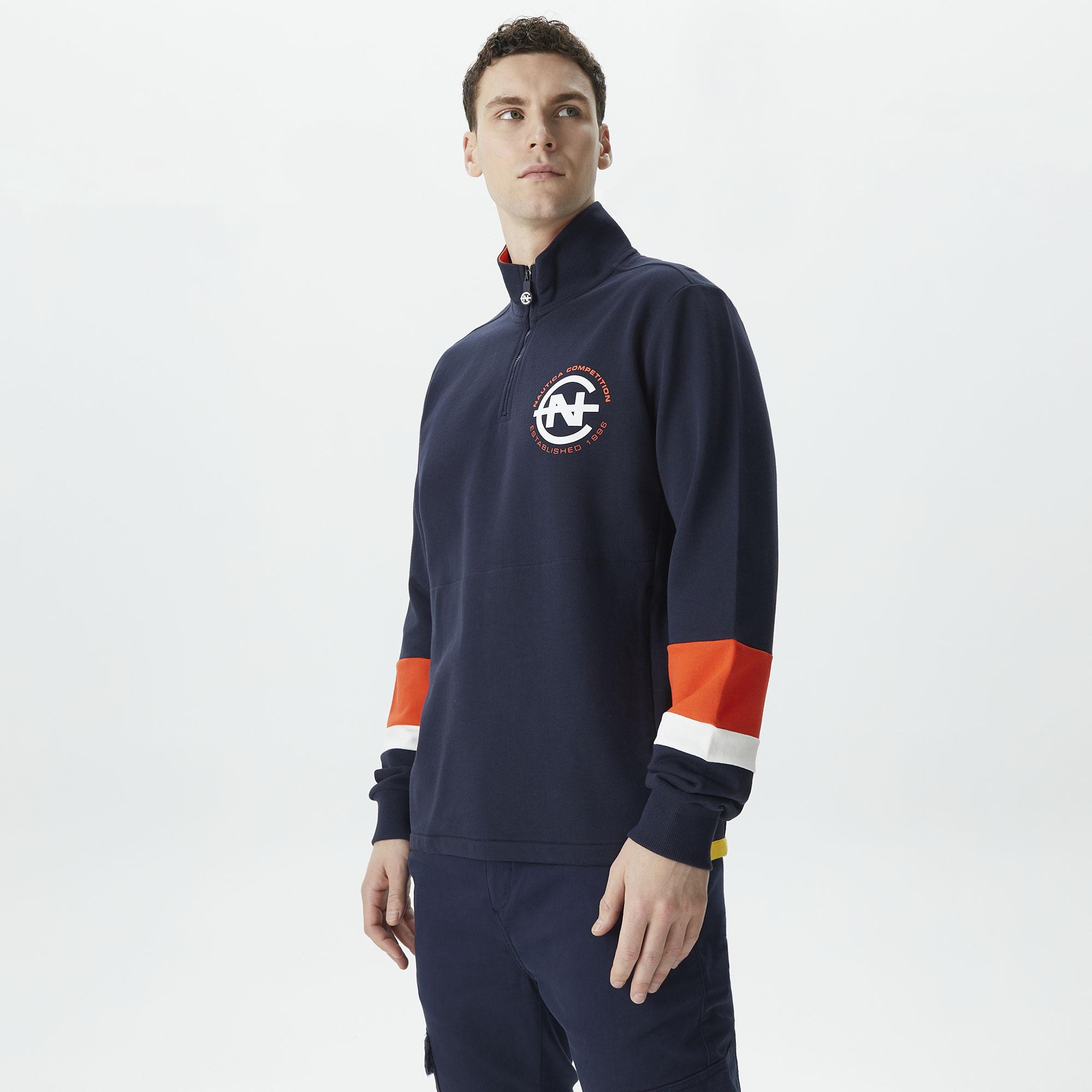 Nautica Erkek Lacivert Standart Fit Sweatshirt