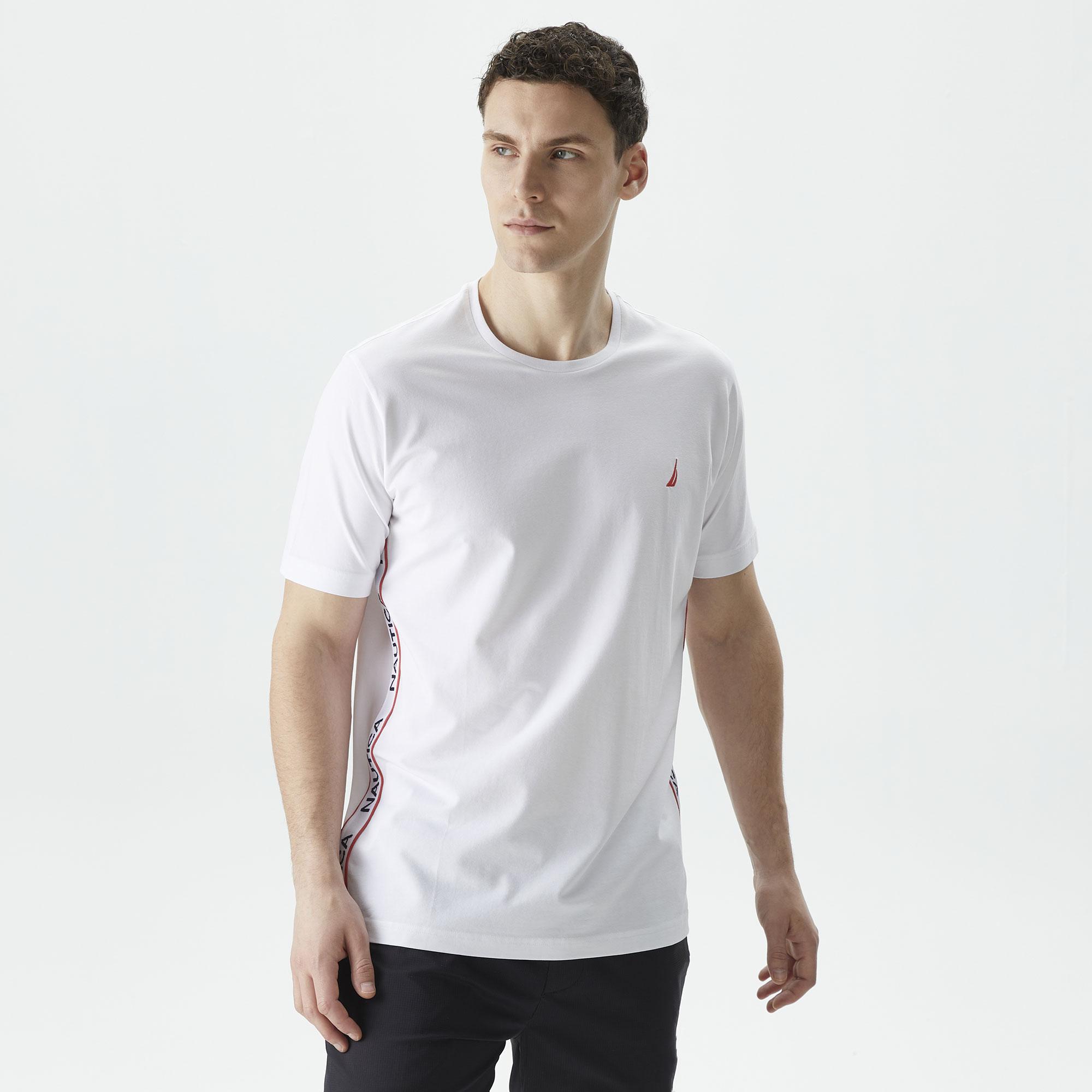 Nautica Erkek Beyaz Standart Fit T-Shirt