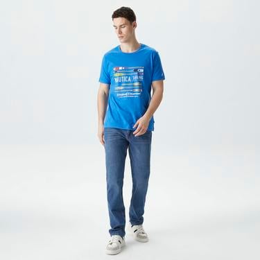  Nautica Erkek Mavi Standart Fit T-Shirt