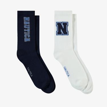  Nautica Unisex Beyaz Çorap
