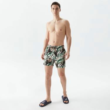  Nautica Erkek Kahverengi Standart Fit Mayo Şort