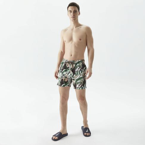  Nautica Erkek Kahverengi Standart Fit Mayo Şort