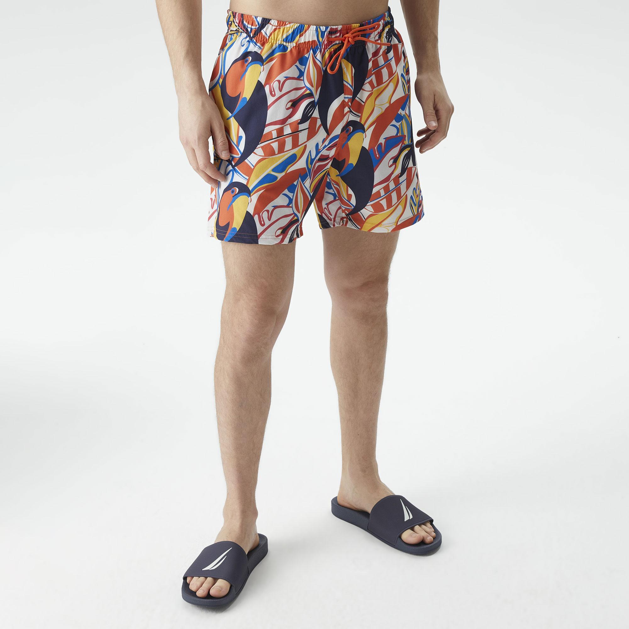 Nautica Erkek Turuncu Standart Fit Deniz Şortu