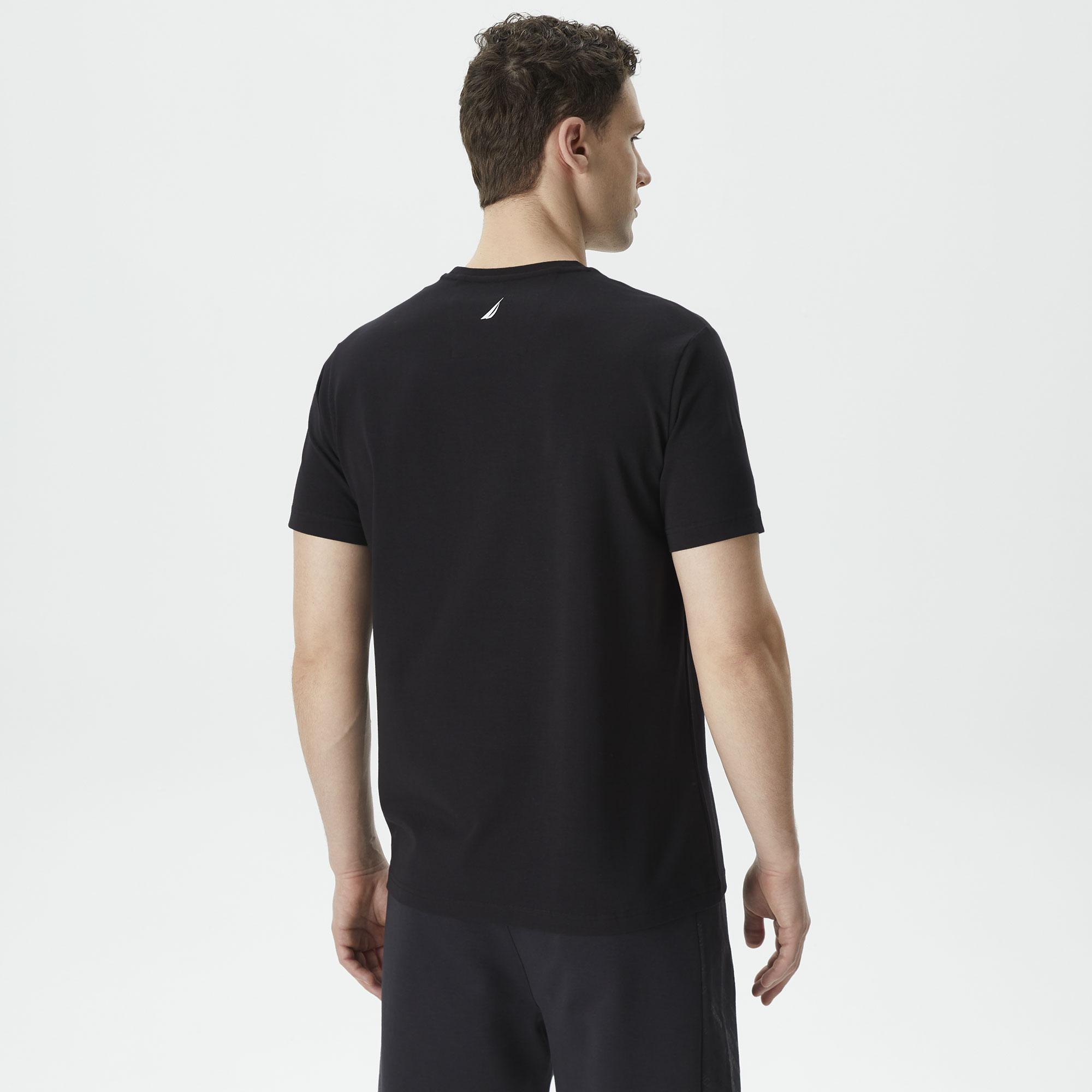 Nautica Erkek Siyah Standart Fit T-Shirt