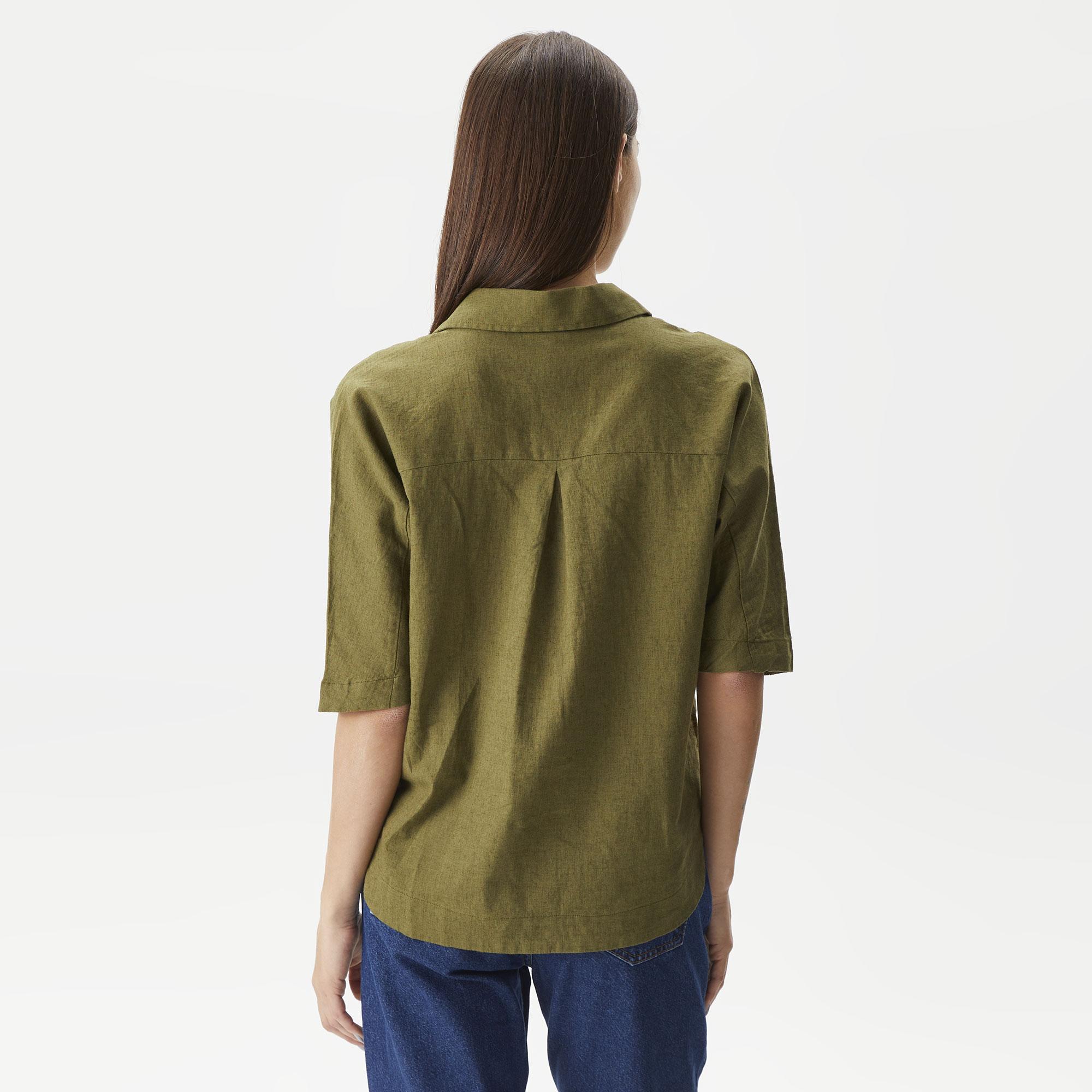 Nautica Kadın Yeşil Oversize Gömlek