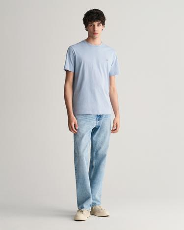  GANT Erkek Mavi Regular Fit Bisiklet Yaka T-Shirt