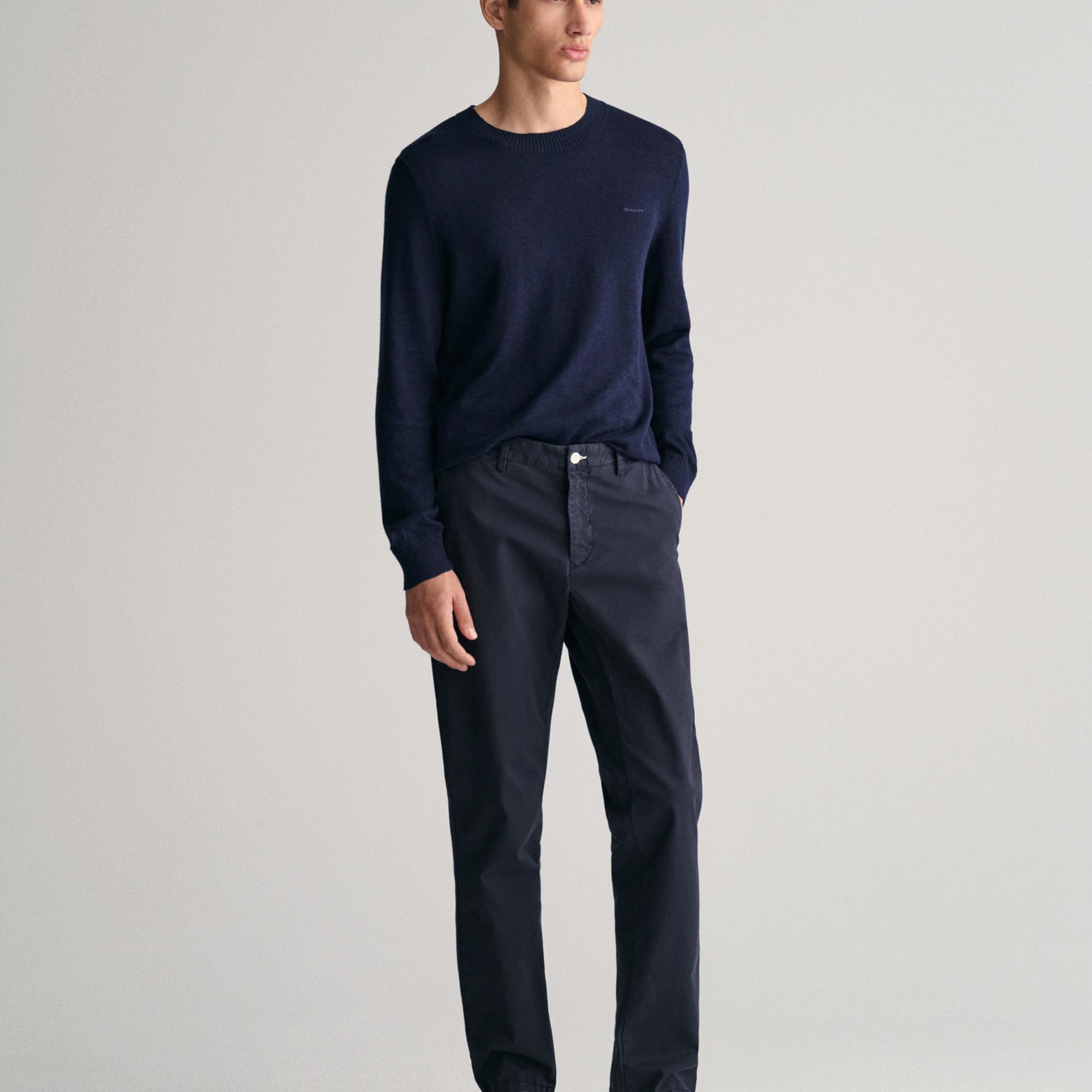 GANT Erkek Lacivert Slim Fit Pantolon