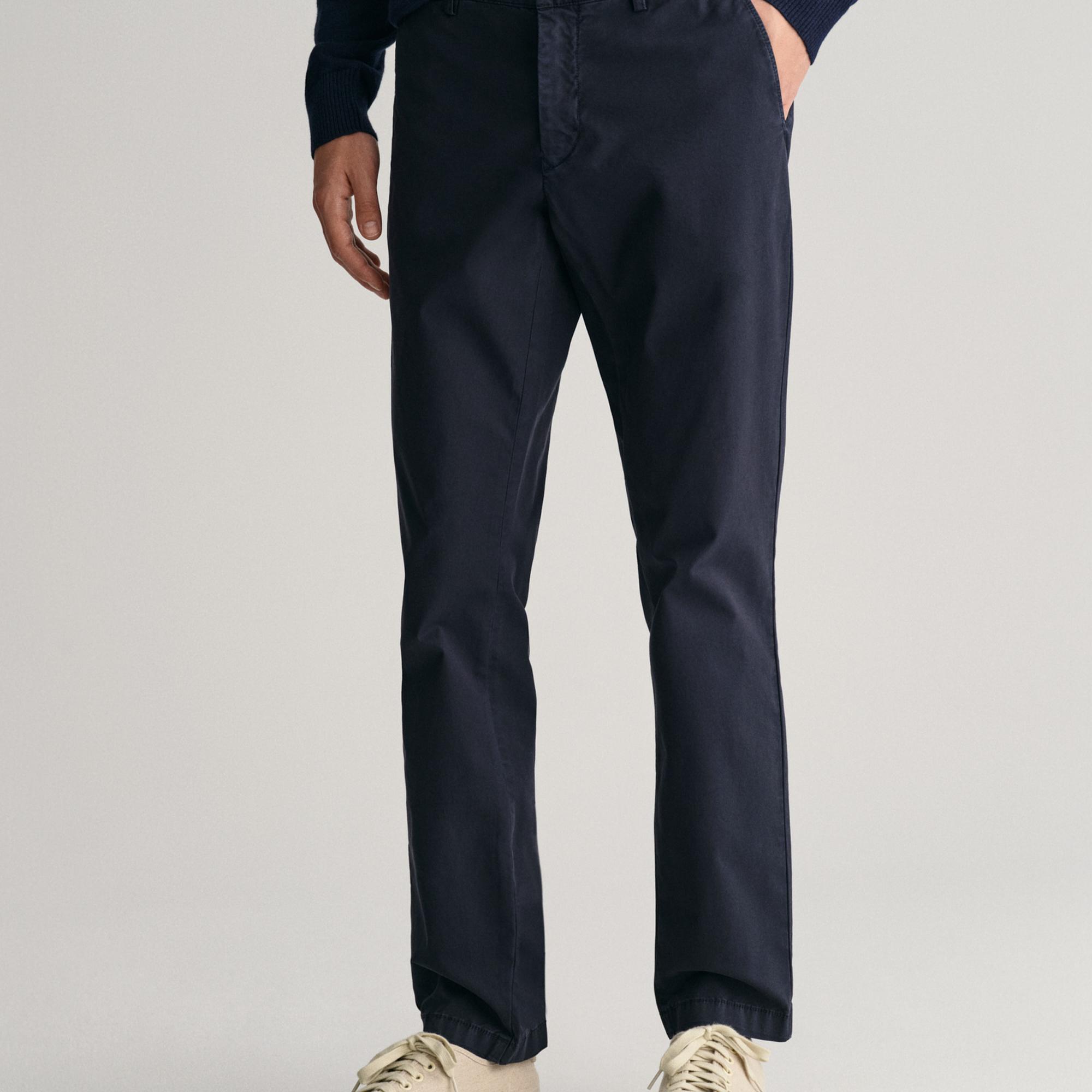 GANT Erkek Lacivert Slim Fit Pantolon