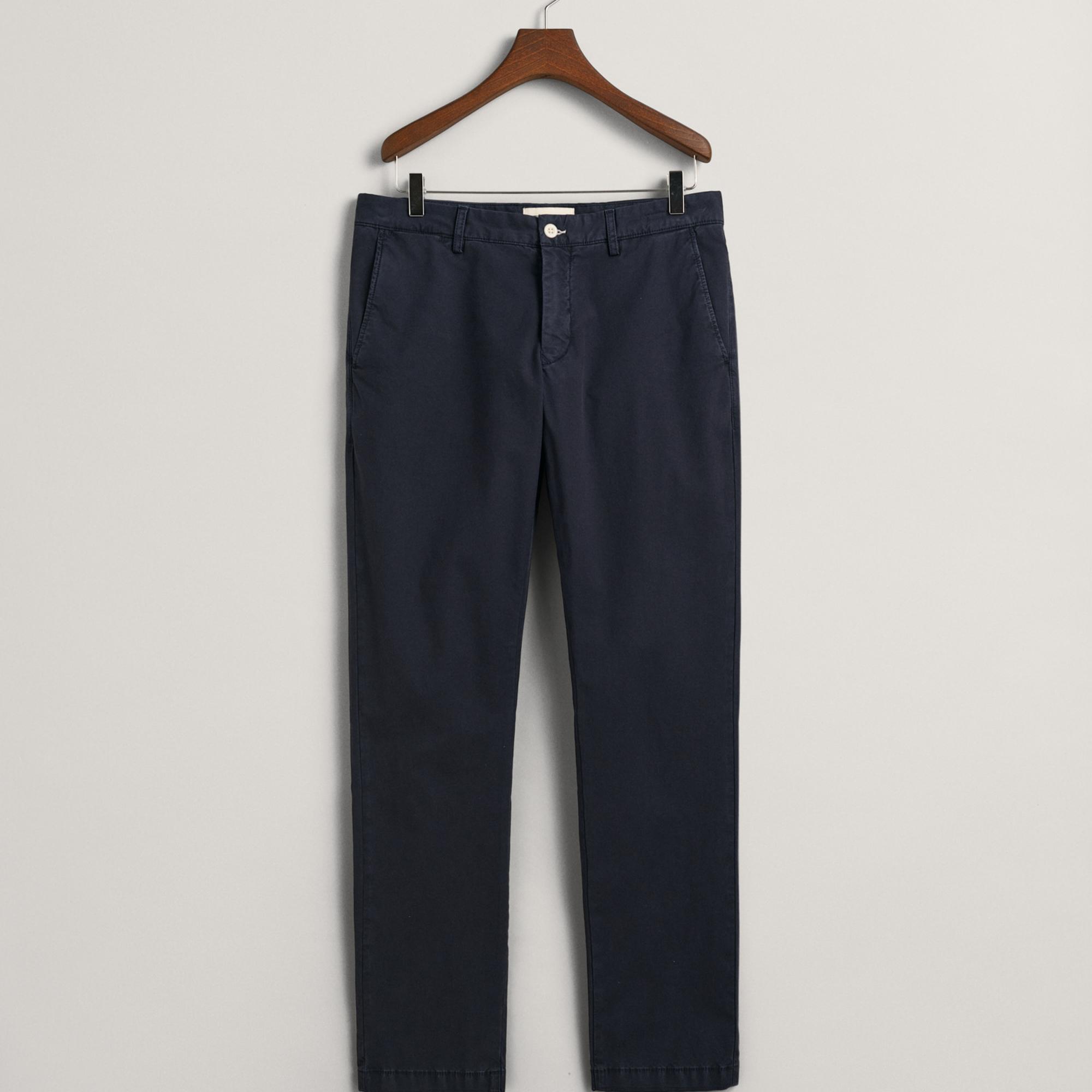 GANT Erkek Lacivert Slim Fit Pantolon