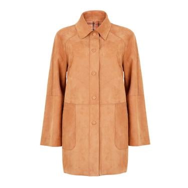  Sienna Konyak Kadın Çift Taraflı Süet Deri Pardösü