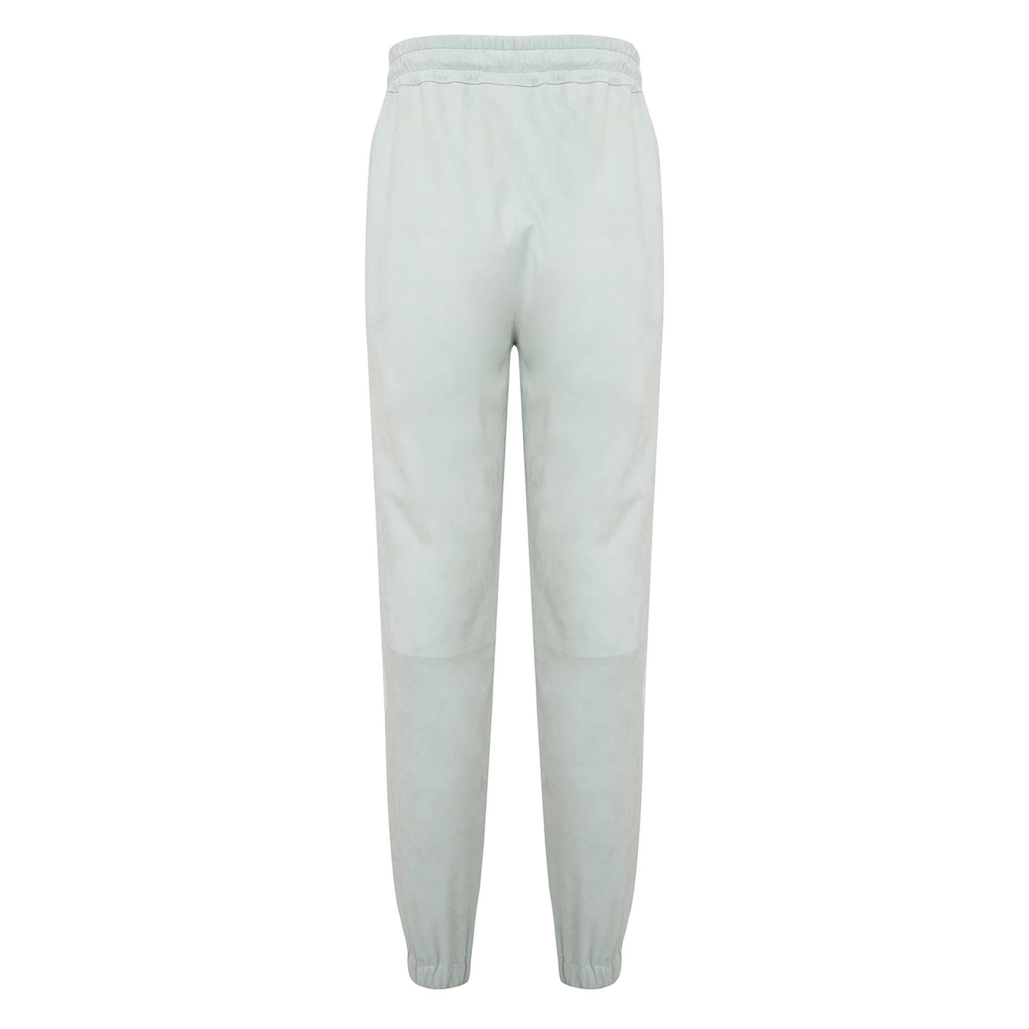 Tekla Yeşil Kadın Yüksek Bel Süet Jogging Pantolon