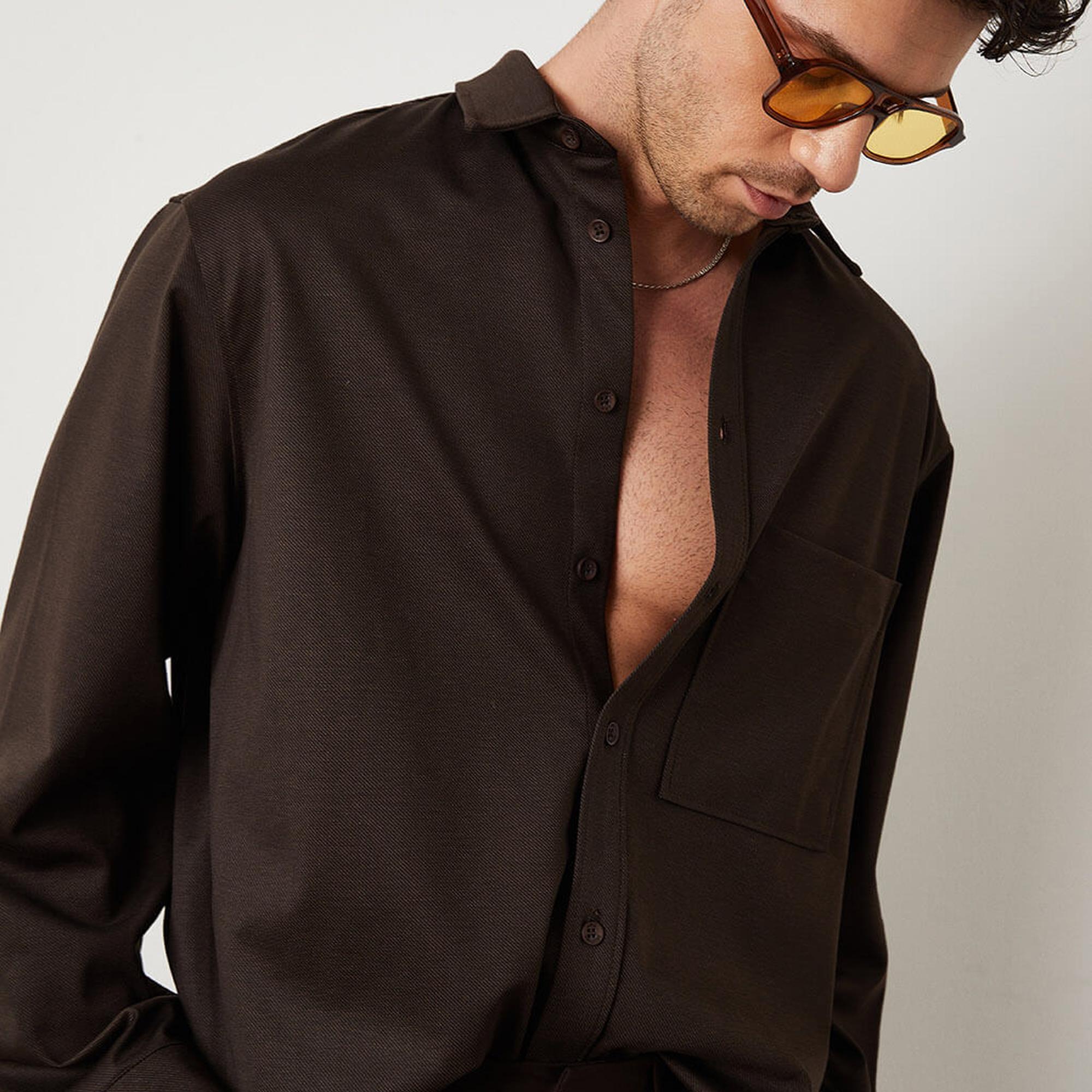 Oversize Cepli Gömlek