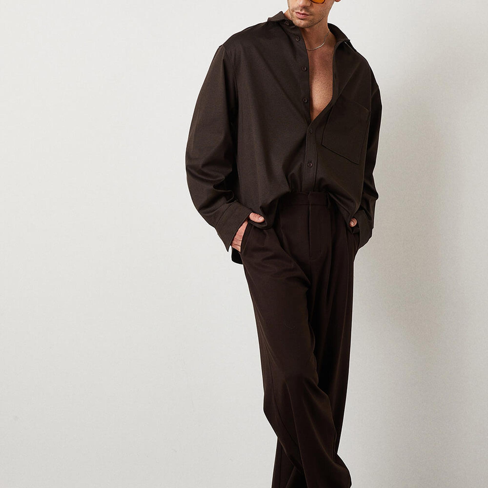 Oversize Cepli Gömlek