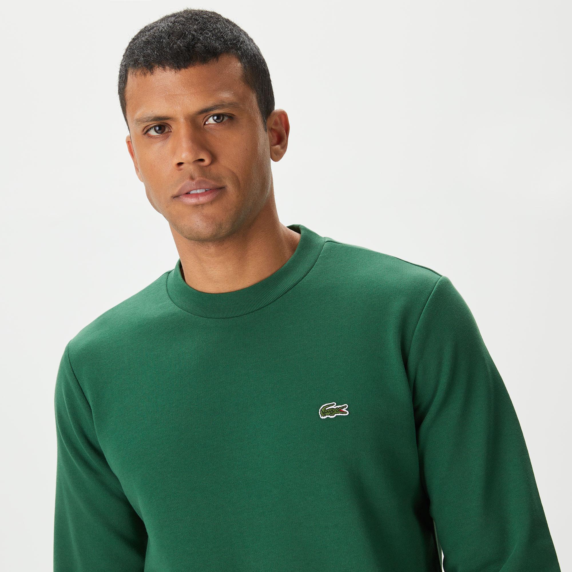 Lacoste Erkek Classic Fit Bisiklet Yaka Koyu Yeşil Sweatshirt