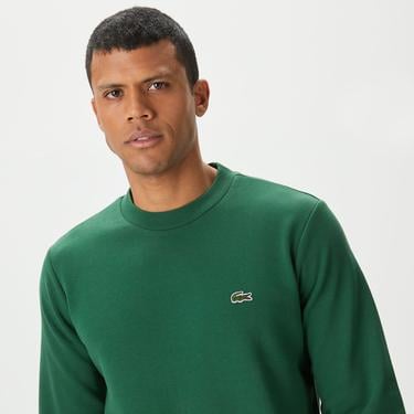  Lacoste Erkek Classic Fit Bisiklet Yaka Koyu Yeşil Sweatshirt