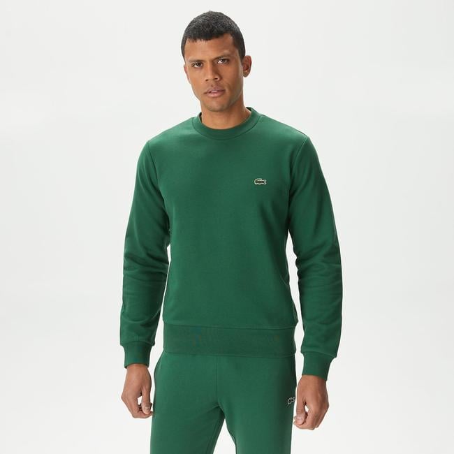  Lacoste Erkek Classic Fit Bisiklet Yaka Koyu Yeşil Sweatshirt