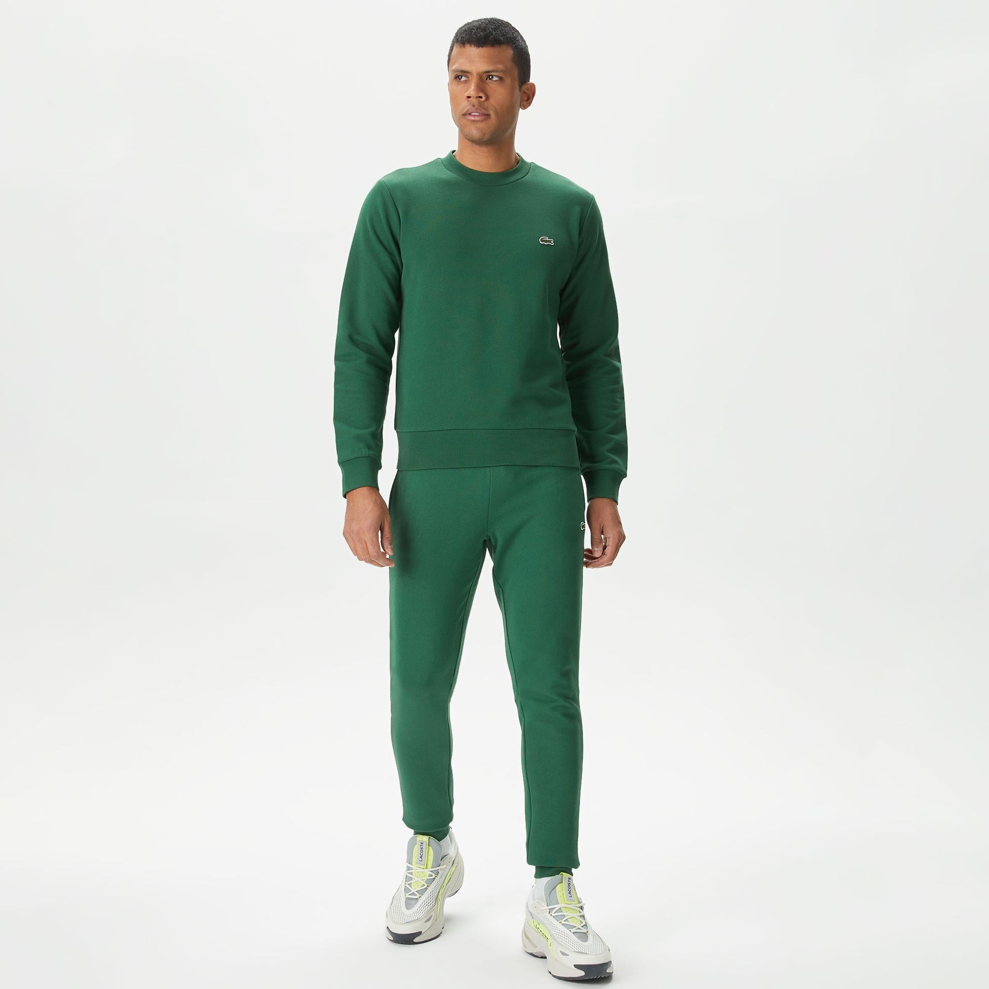 Lacoste Erkek Classic Fit Bisiklet Yaka Koyu Yeşil Sweatshirt
