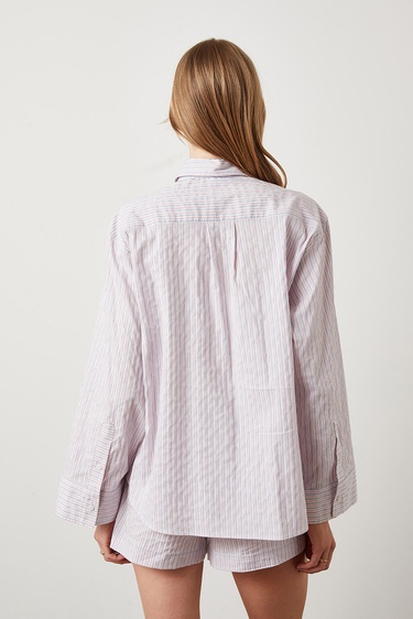  Çizgili Oversize Gömlek