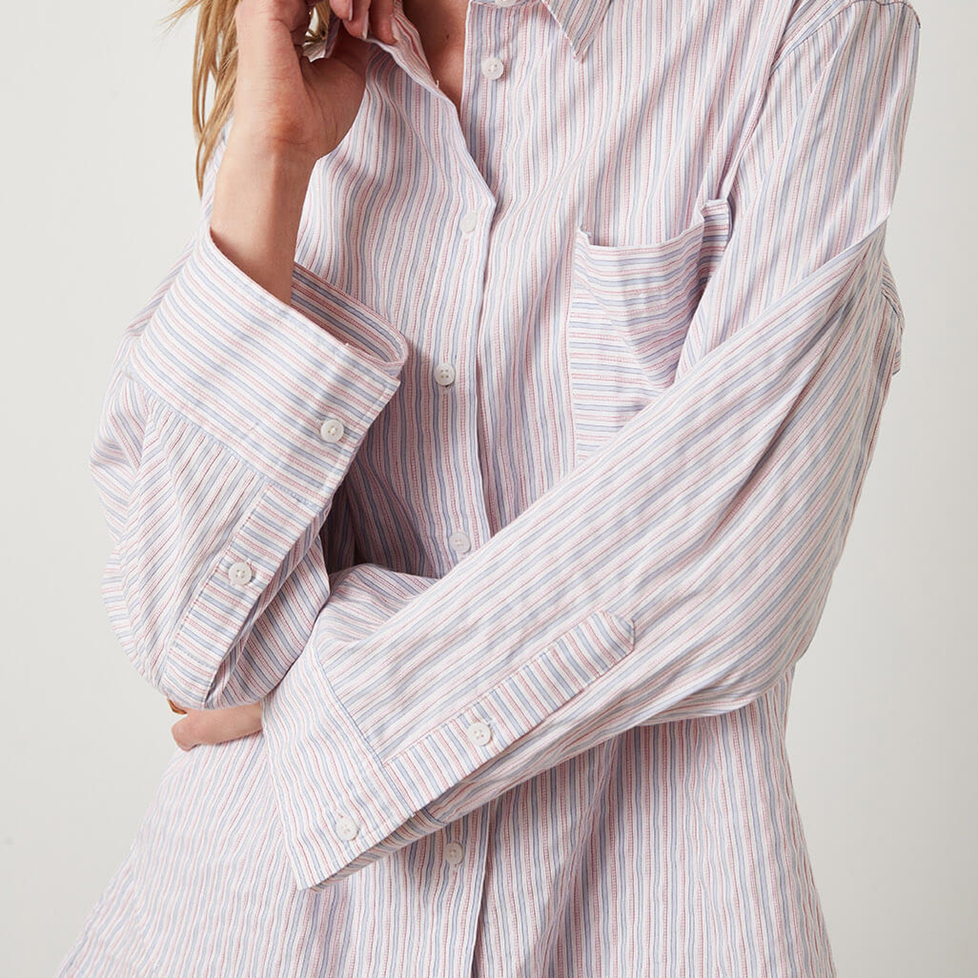 Çizgili Oversize Gömlek