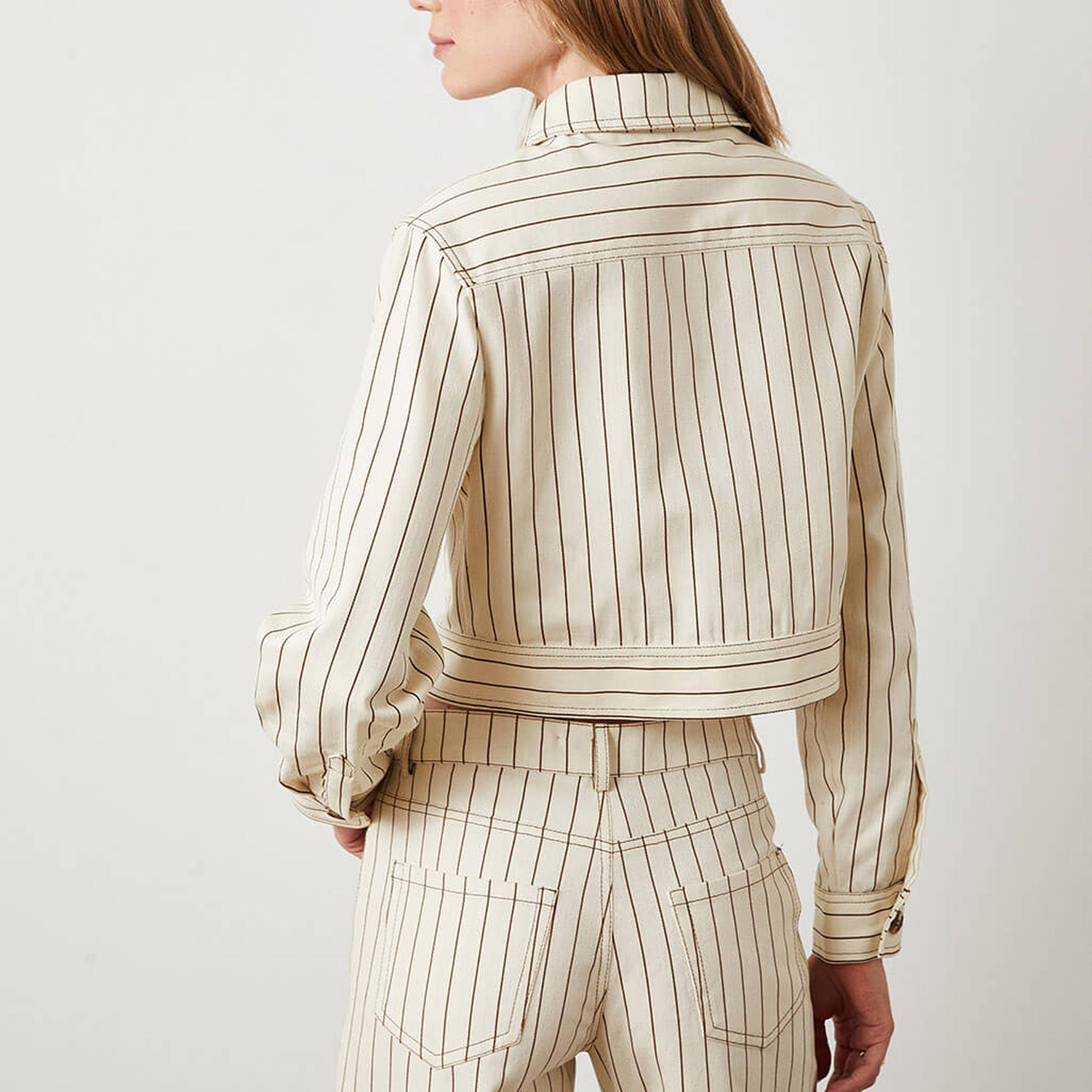 Çizgili Cepli Ceket