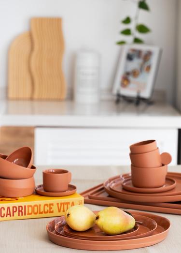  The Mia Cotta Limoges İkram Tabağı Terracota 16 cm