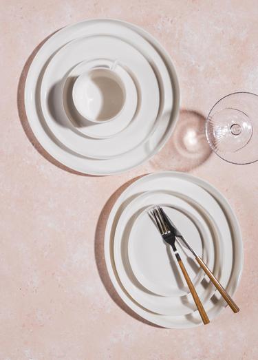  The Mia Cotta Limoges Pasta Tabağı Beyaz 22 cm