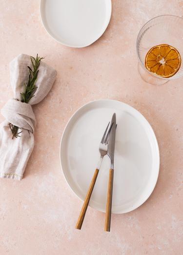  The Mia Cotta Limoges Pasta Tabağı Beyaz 22 cm