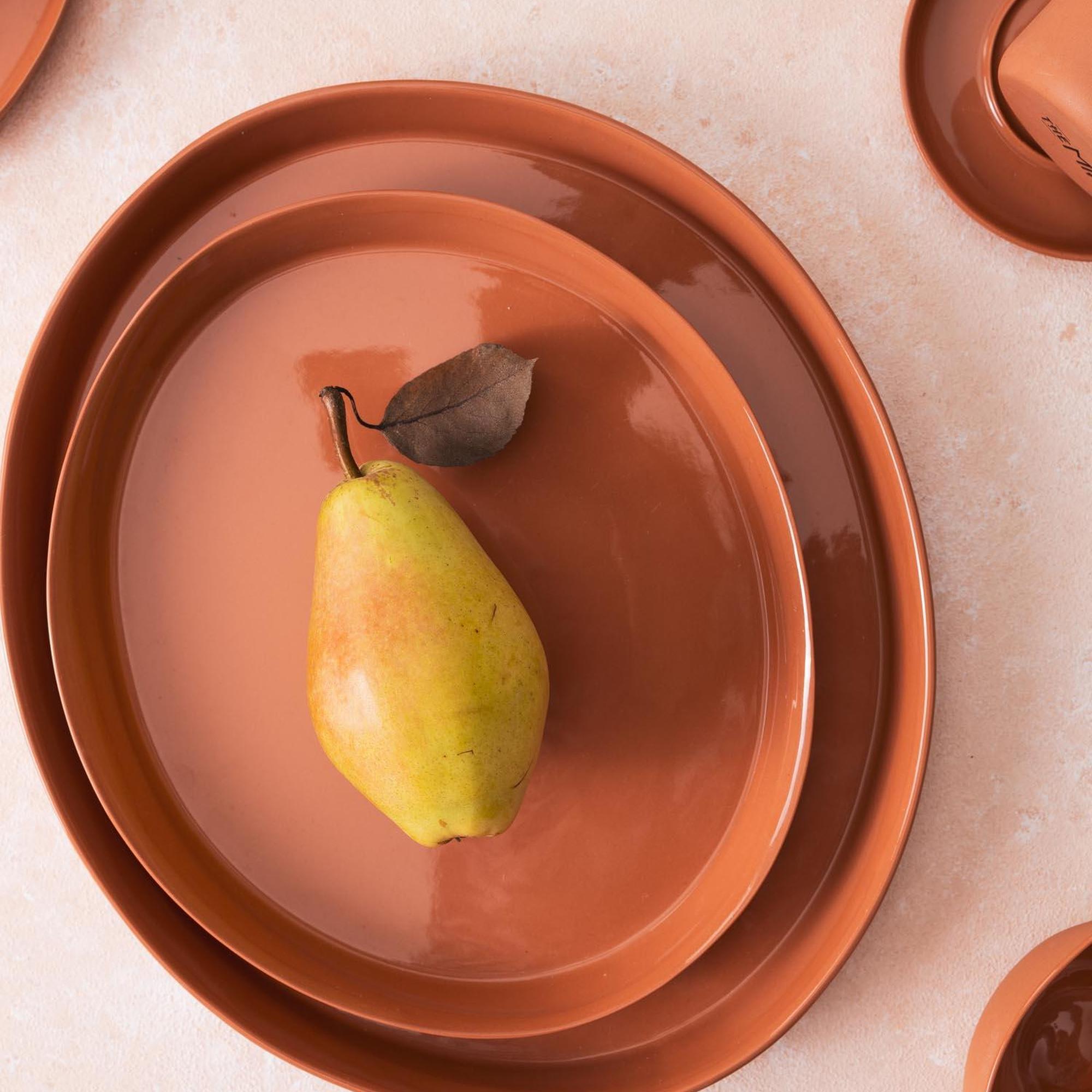 The Mia Cotta Limoges Pasta Tabağı Terracota 22 cm